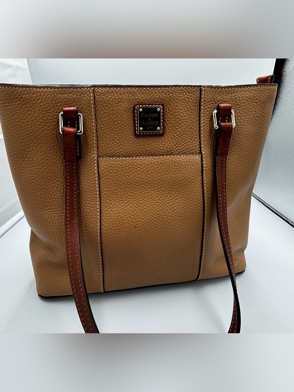 DOONEY & BOURKE Pebble Grain Small Lexington Shopper Tote Caramel Tan